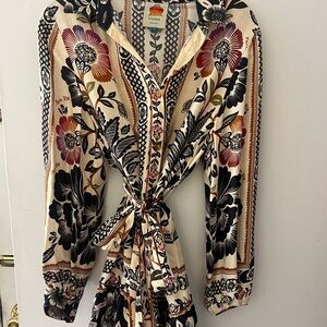 FARM Rio Vibrant Floral Wrap Dress